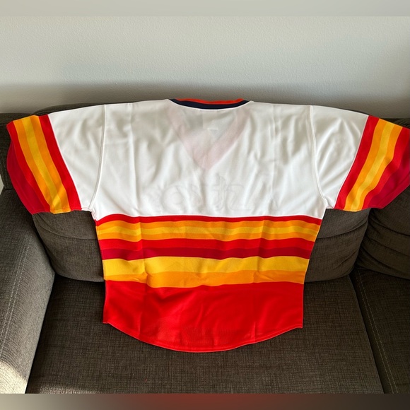 Majestic Authentic Houston Astros Retro Throwback MLB Baseball Jersey Men’s Sz M - Picture 7 of 7